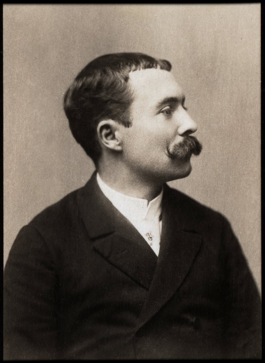 オスカーメテニエ（1859〜1913年）の肖像、フランスの劇作家、小説家。 作： フランスの写真家