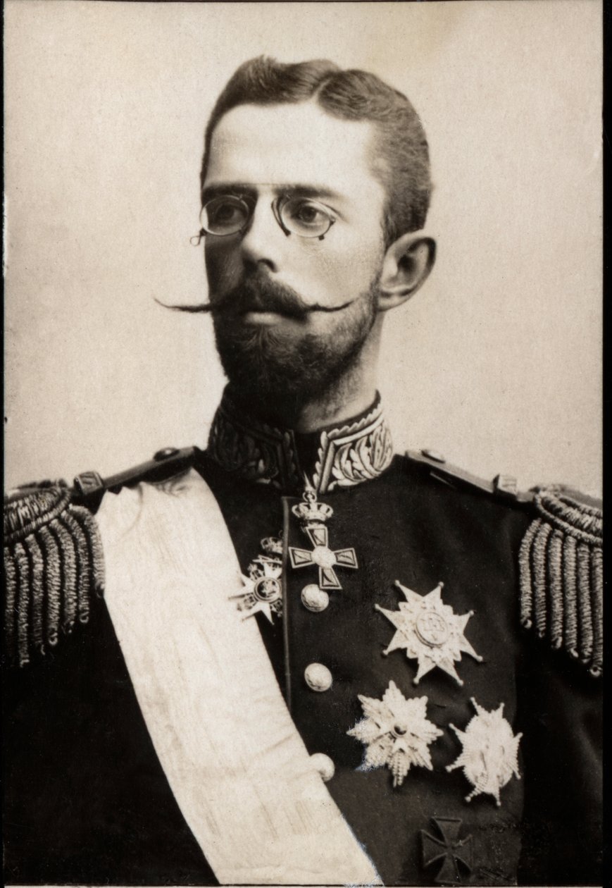 スウェーデンのグスタフ王子の肖像（1858-1950）。 作： フランスの写真家