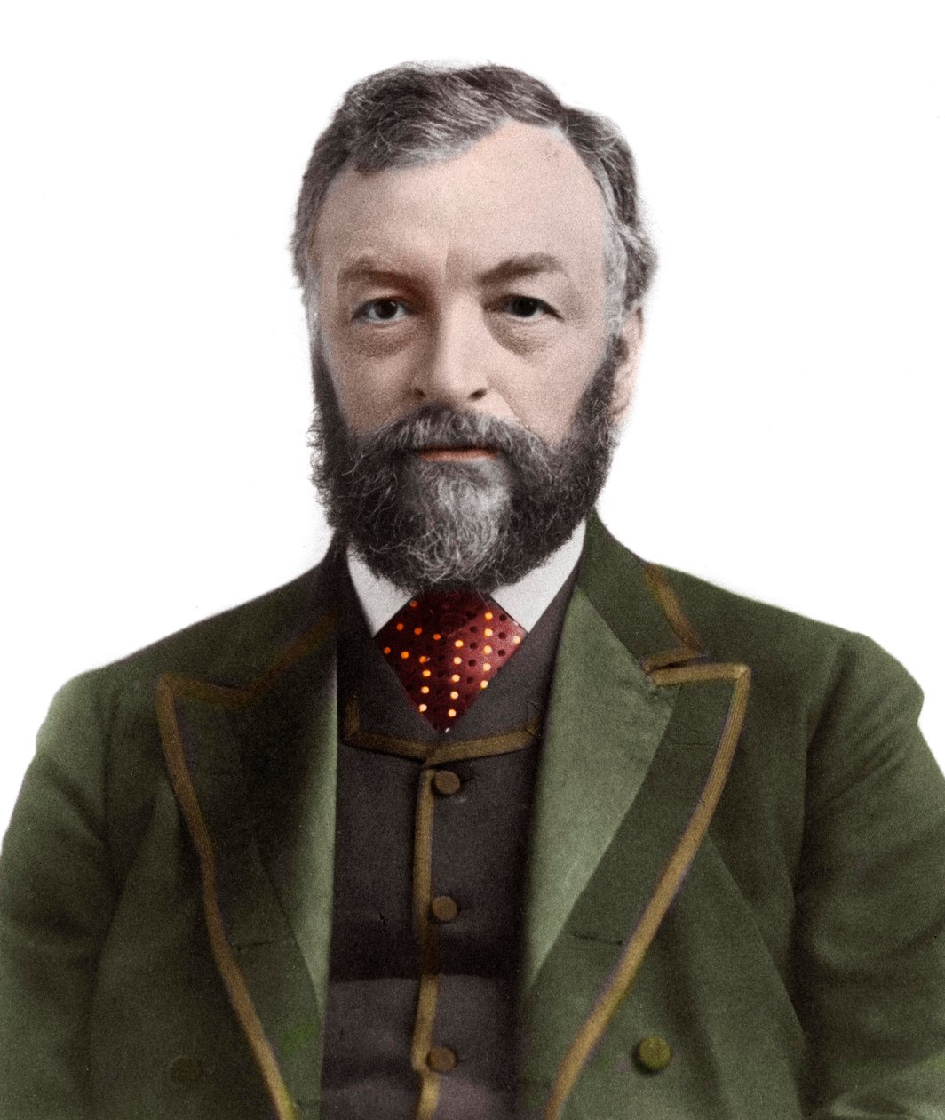サミュエル・ピアポント・ラングレー（1834-1906）の肖像。アメリカの天文学者、飛行機のパイオニア。 作： フランスの写真家