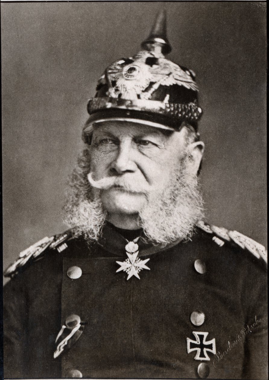 ウィリアム1世（1797-1888）の肖像、ドイツ皇帝。 作： フランスの写真家