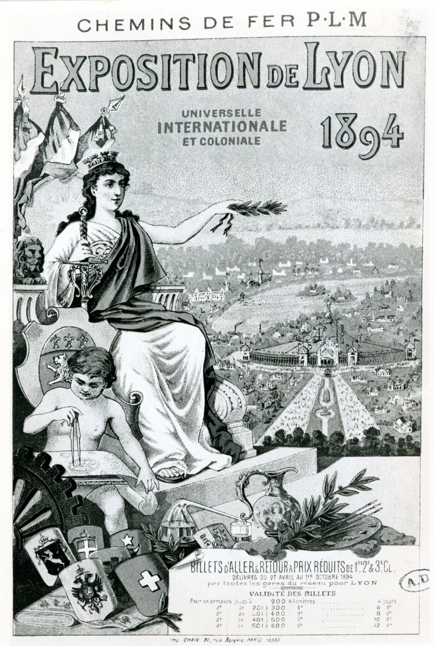 リヨン博覧会の広告、1894 作： フランス語学校