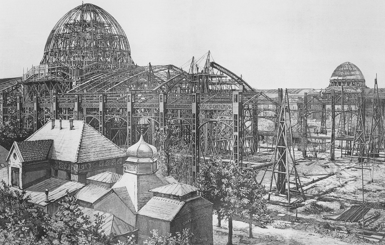 1889年の万博博覧会のためのパレデボザールとデザールリベロの建設 作： フランス語学校