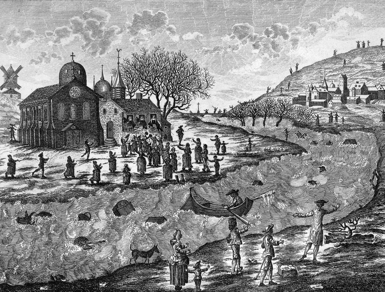 フランスの洪水、1784年12月 作： フランス語学校