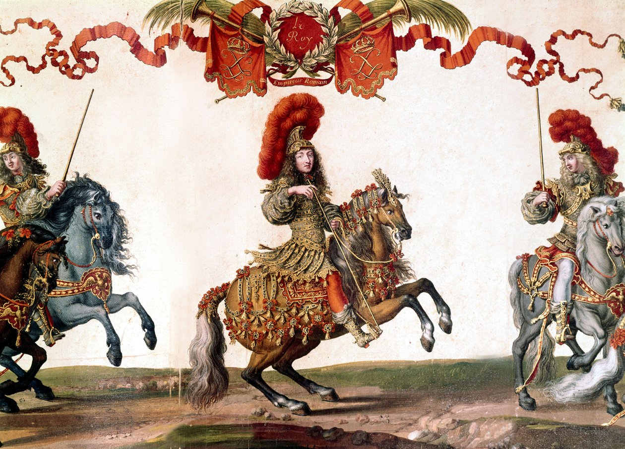 ルイ14世のフランス王、グランドカルーセル、ミニチュア、1662年 作： フランス語学校