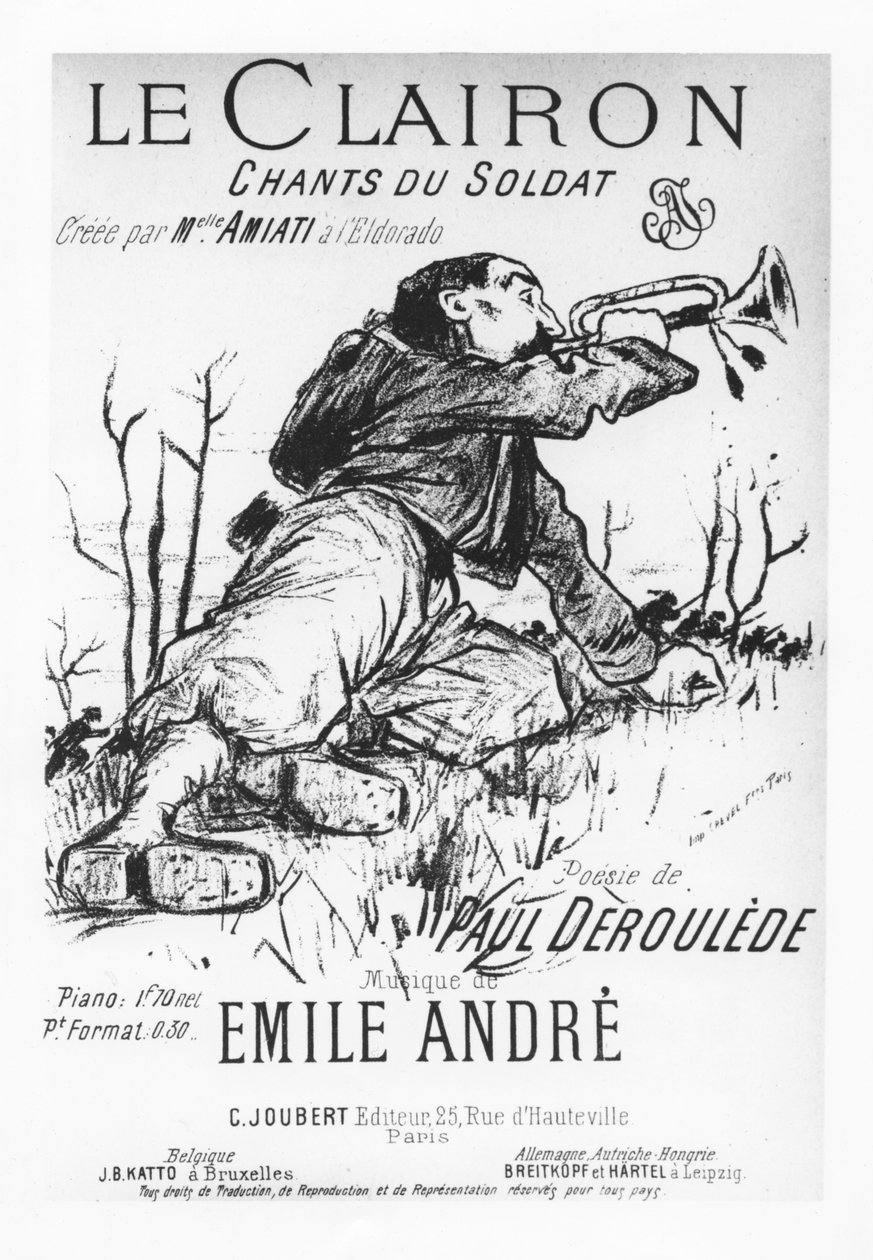 Le Claironの表紙、Chants du Soldat、PaulDeroulède作 作： フランス語学校