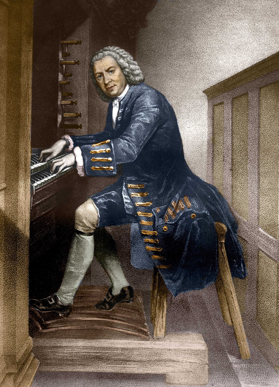 ヨハン・セバスチャン・バッハ、オルガン演奏、1881年 作： フランス語学校
