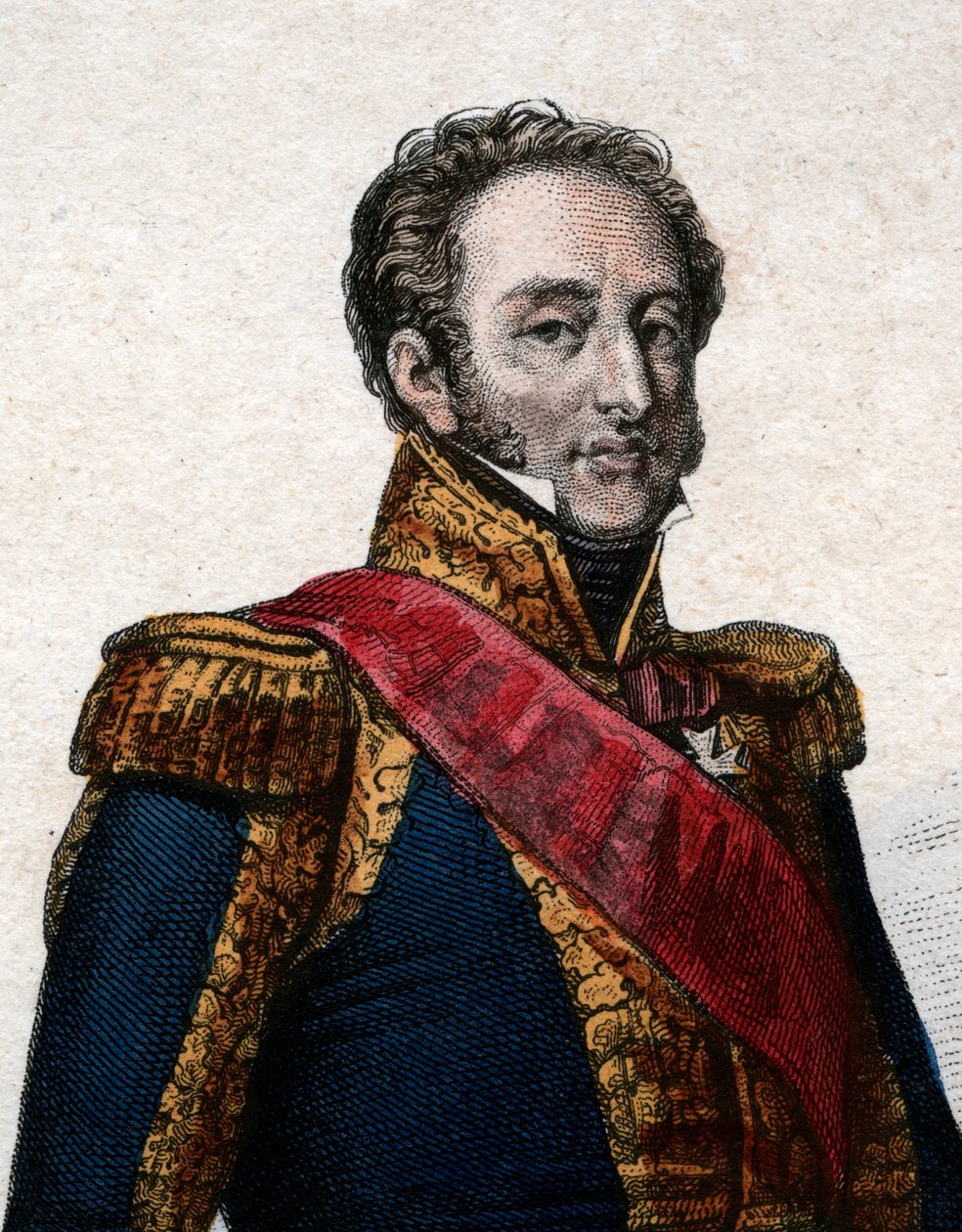 ルイガブリエルスシェ（1770-1826）、第1デュクダルブフェラ、フランス元帥の肖像画。 作： フランス語学校
