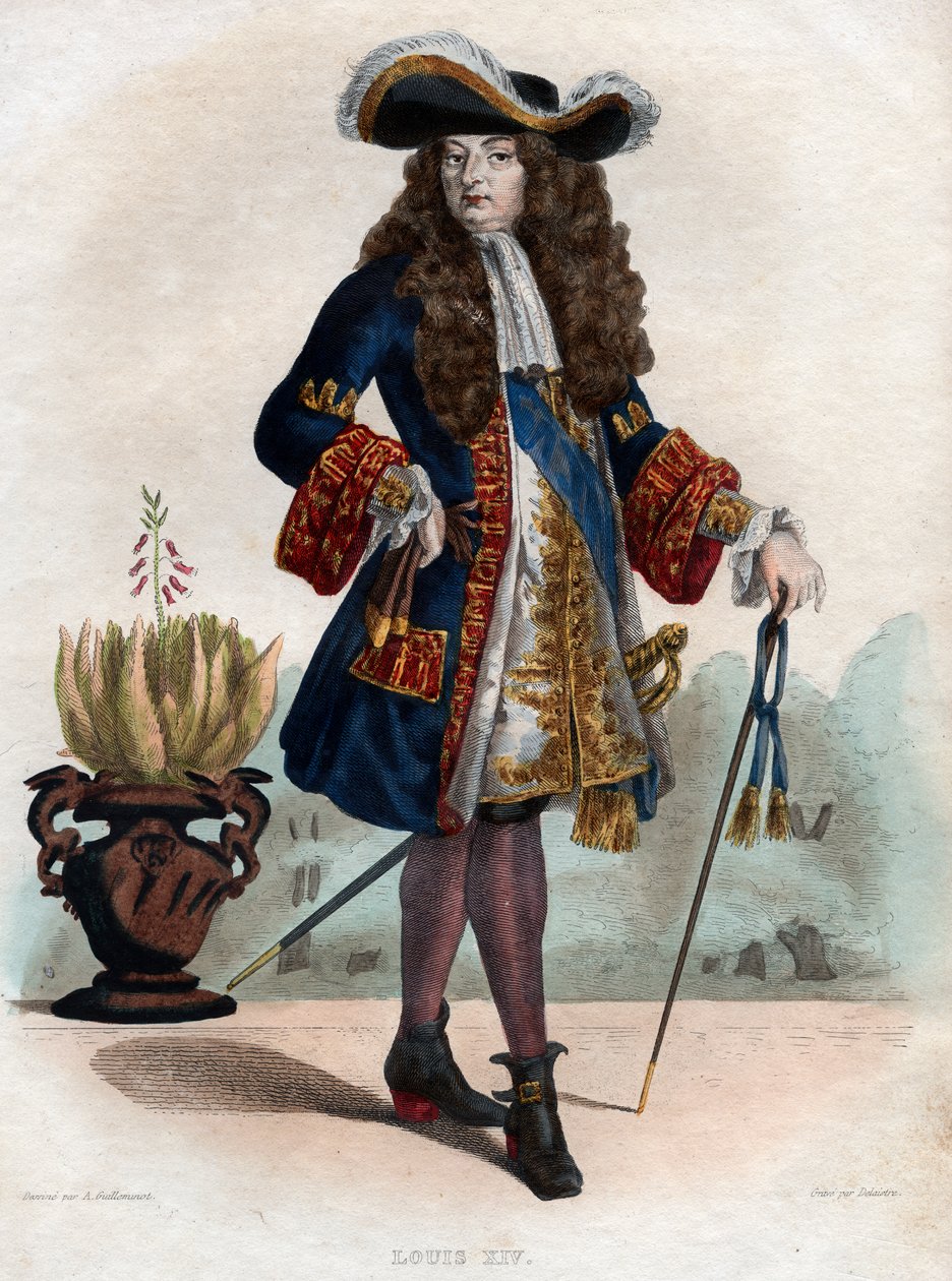 フランス国王ルイ14世（1638-1715）の肖像。 作： フランス語学校