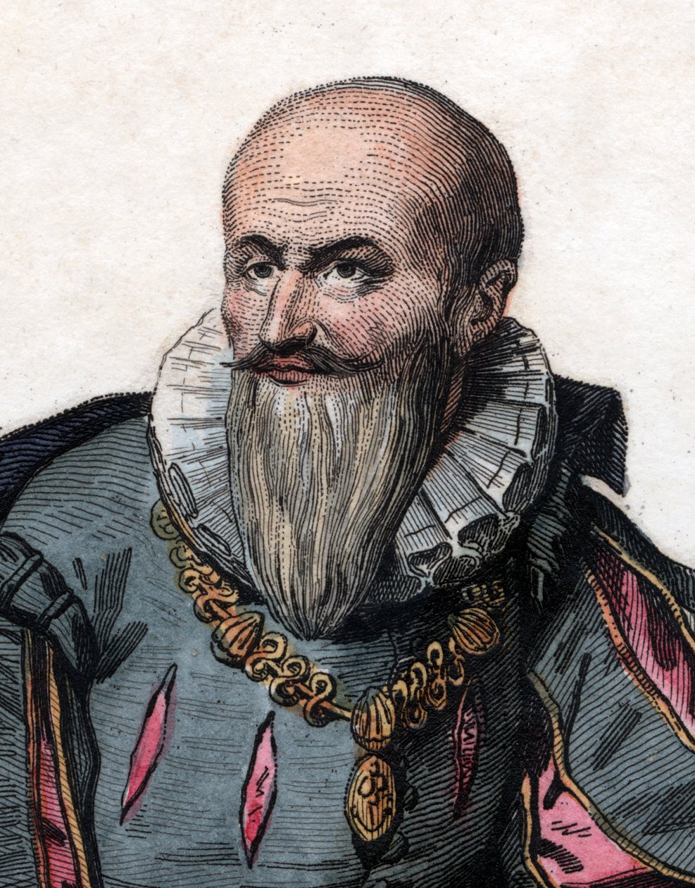 Maximilien de Bethune、サリー公（1559-1641）、フランスの兵士および大臣の肖像。 作： フランス語学校