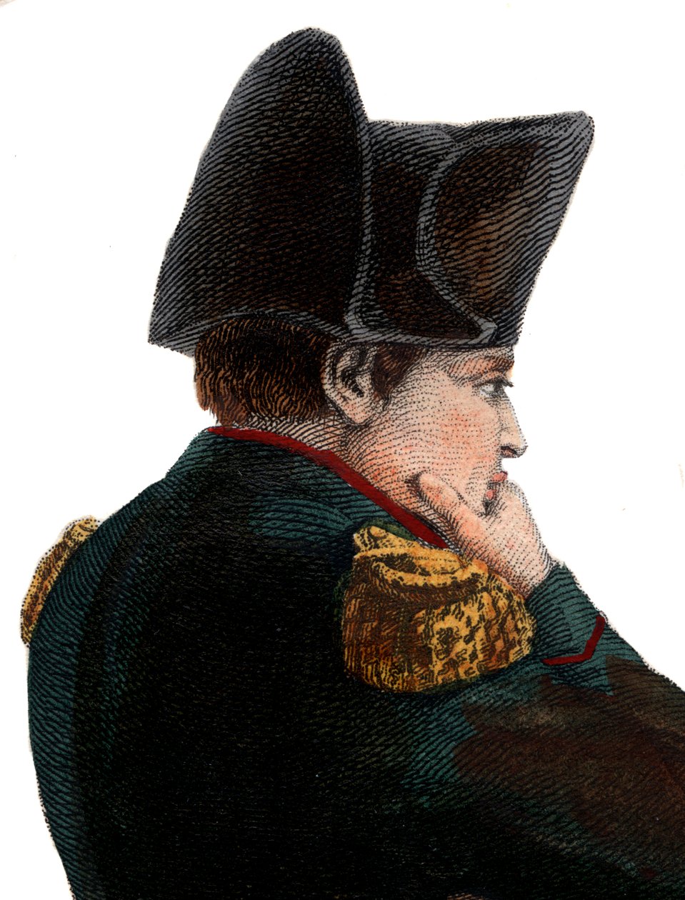セントヘレナ島のナポレオン1世（1769-1821）の肖像。 作： フランス語学校