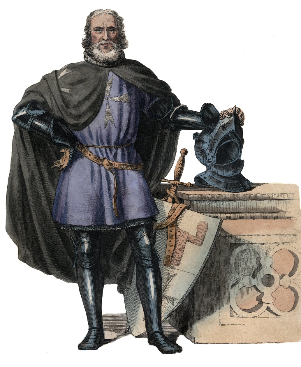 Knights HospitallerのメンバーであるPhilippe de Villiers de lIsle Adam（1464-1534）の肖像。 作： フランス語学校