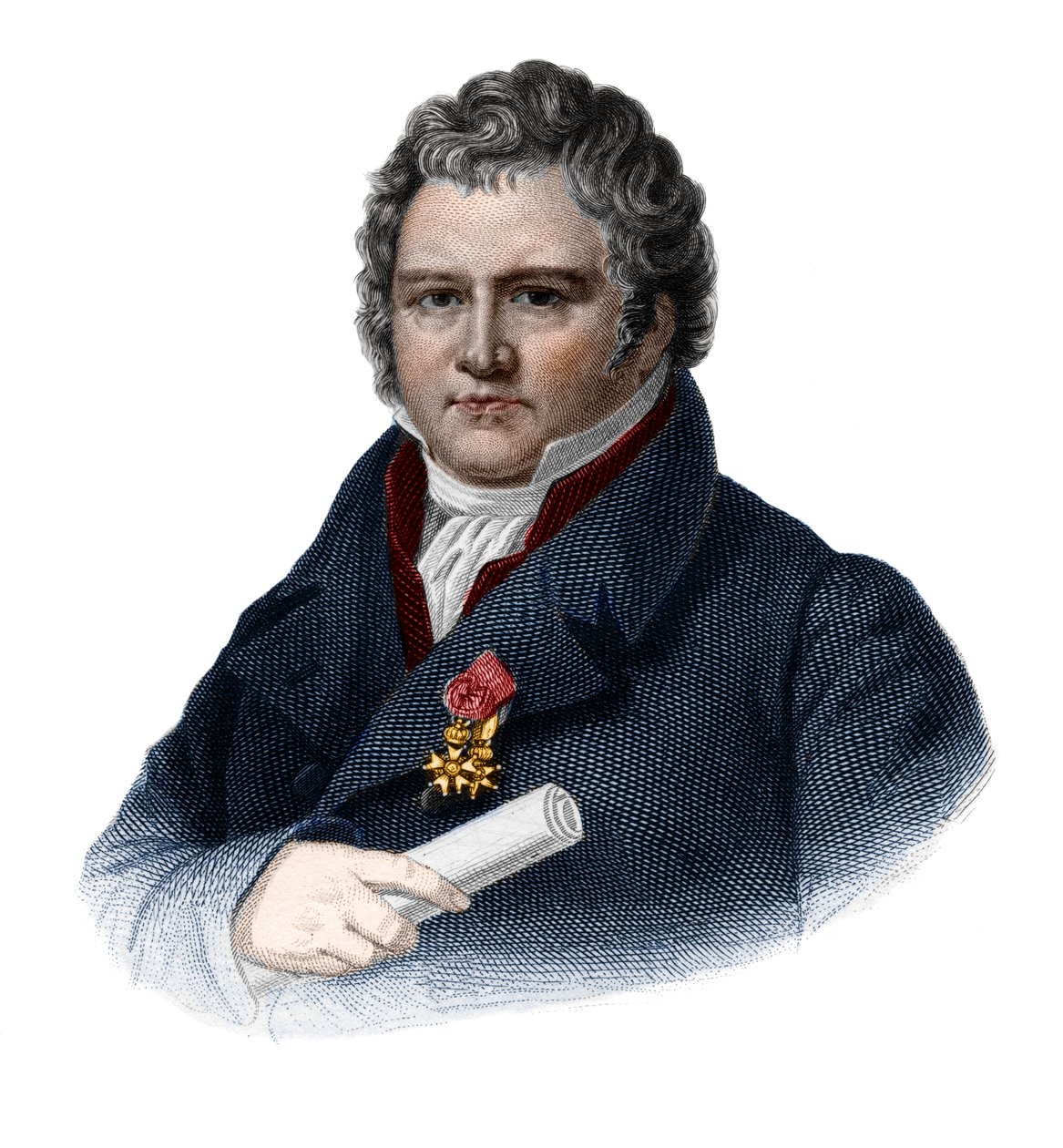 男爵ギヨームルイテルノーまたはテルノーレイン（1763-1833）フランスの実業家の肖像画。 作： フランス語学校