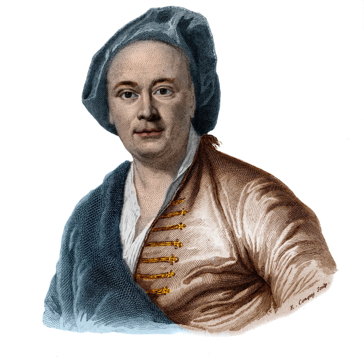 フランスの画家モーリスクエンティンデラトゥール（デラトゥール）（1704-1788）の肖像画。 作： フランス語学校