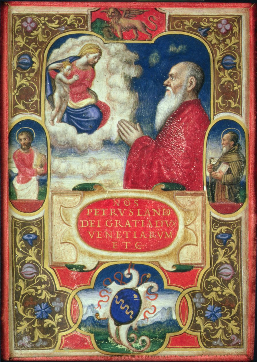 聖母マリアに祈るアントニオマルチェロ、1540年頃 作： イタリア語学校