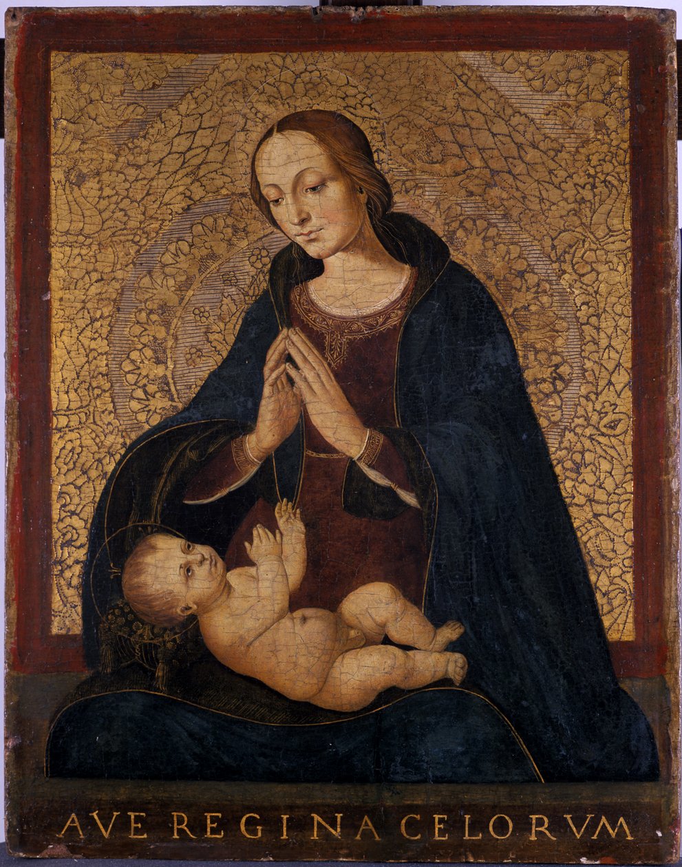 マドンナと子の祈り、1500年頃（ポプラの木のテンペラ） 作： イタリア語学校
