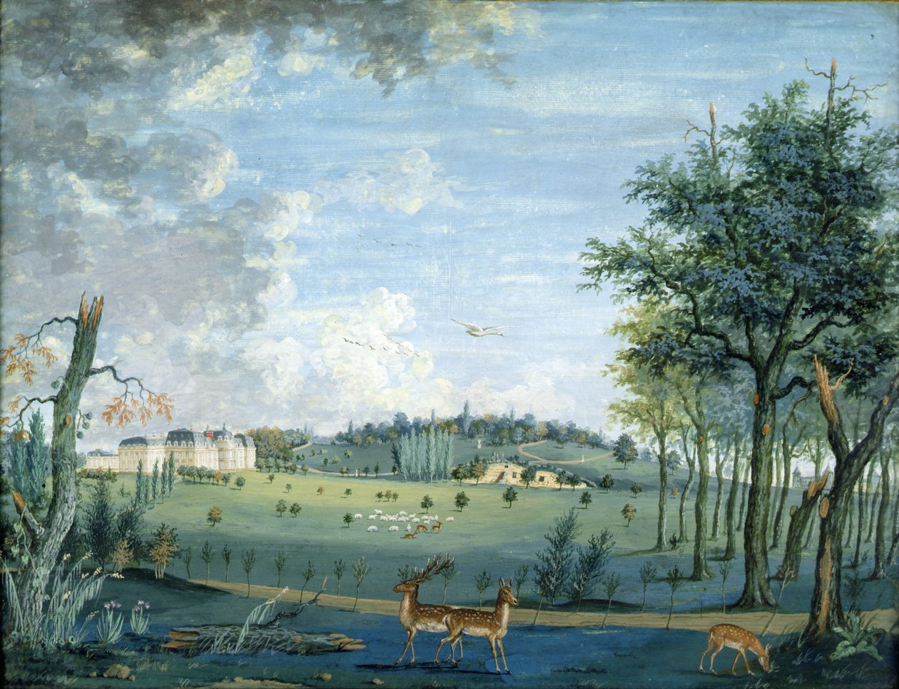 レインシー公園、シャトーと岩、1754-93年 作： 1717 1806カルモンテル