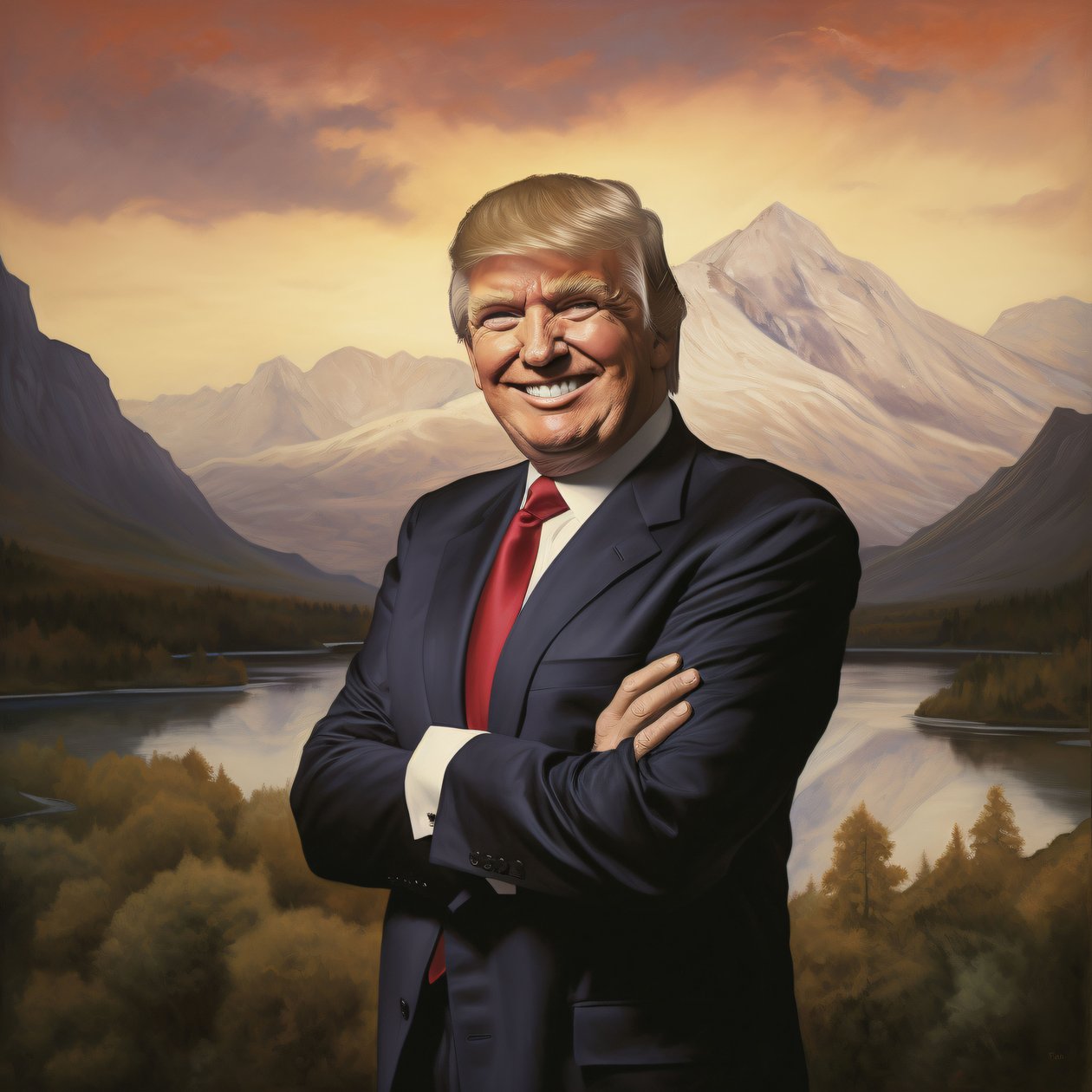 ドナルド・トランプの肖像画, 壁飾り｜オンデマンド印刷 作： ファフタリ・アブデラヒム