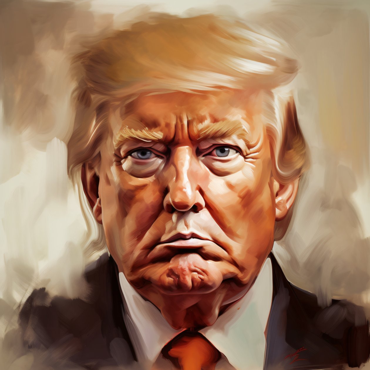 ドナルド・トランプの絵画, 額入りポスター アートプリント, 部屋の壁飾り 作： ファフタリ・アブデラヒム