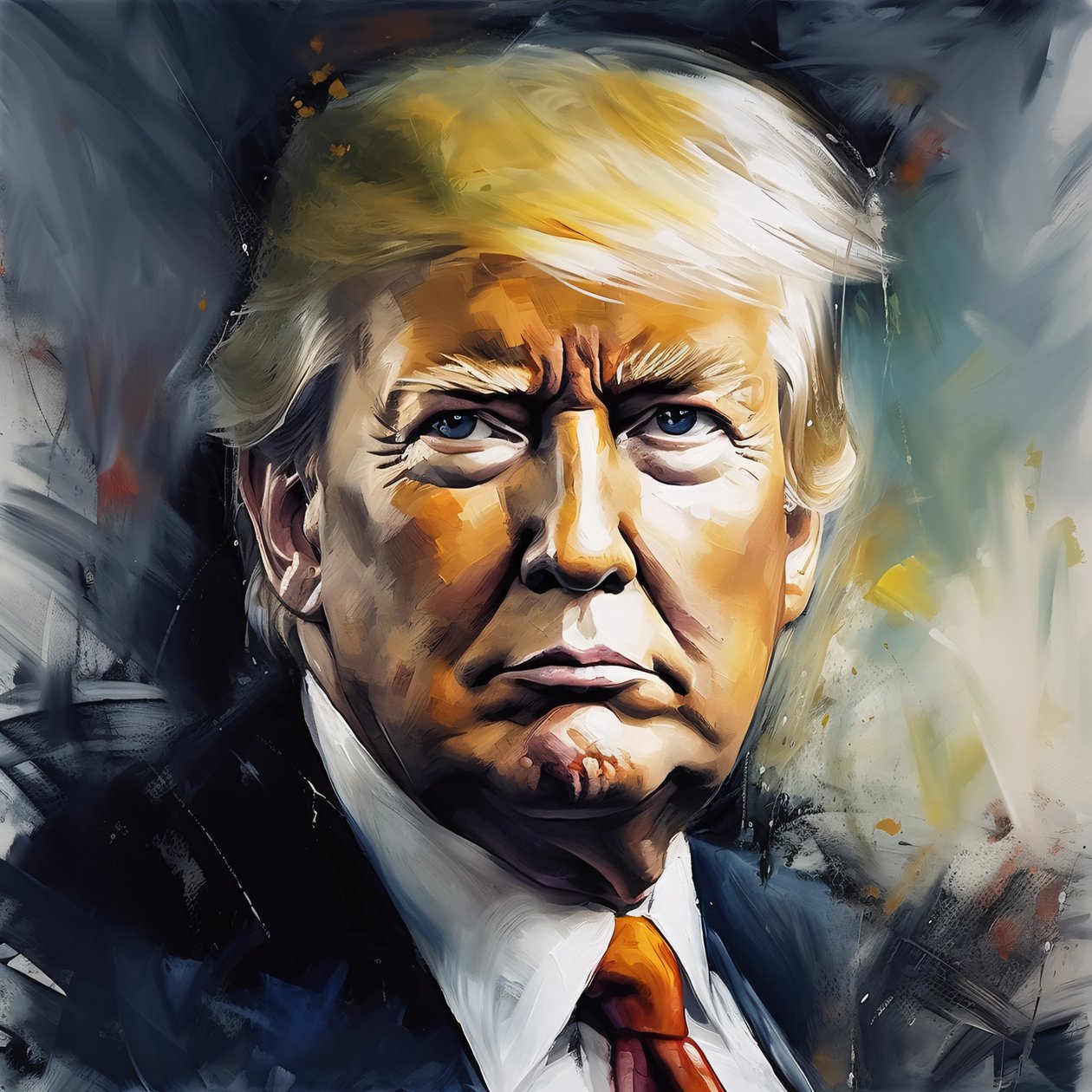ドナルド・トランプの絵画、大きなポスターアートプリント、モダンな壁飾りのアイデア 作： ファフタリ・アブデラヒム