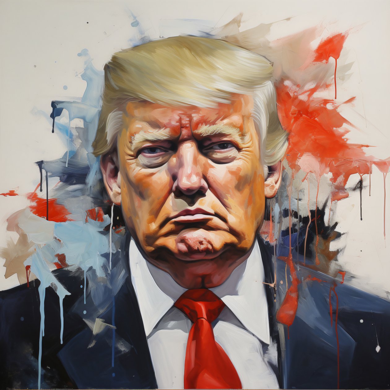 ドナルド・トランプ ポップアート キャンバス プリント 額装 木製 モダン キャンバス ウォールアート 作： ファフタリ・アブデラヒム