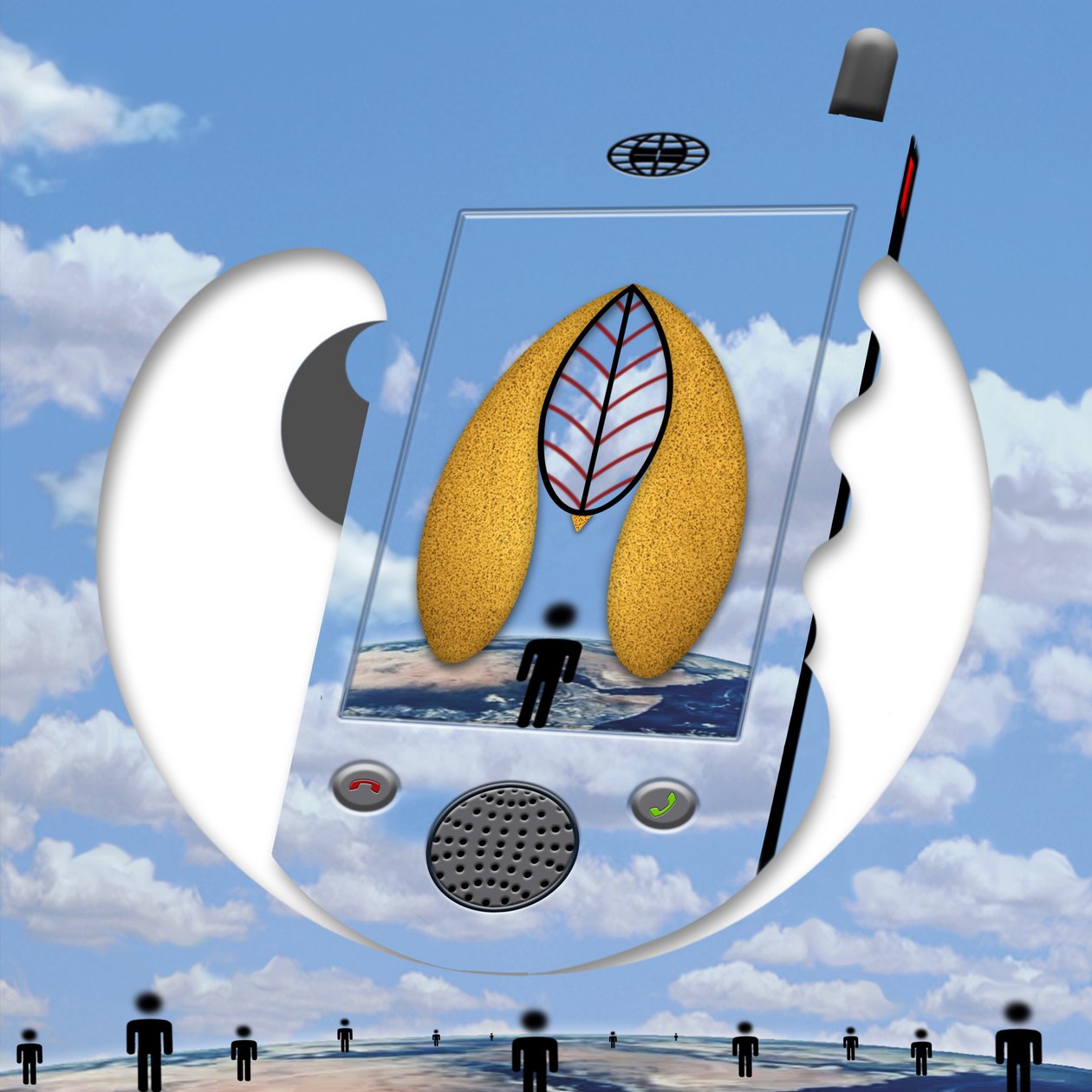 "...seit ein Gespräch wir sind..." (aus der Serie Skyphone) 作： 