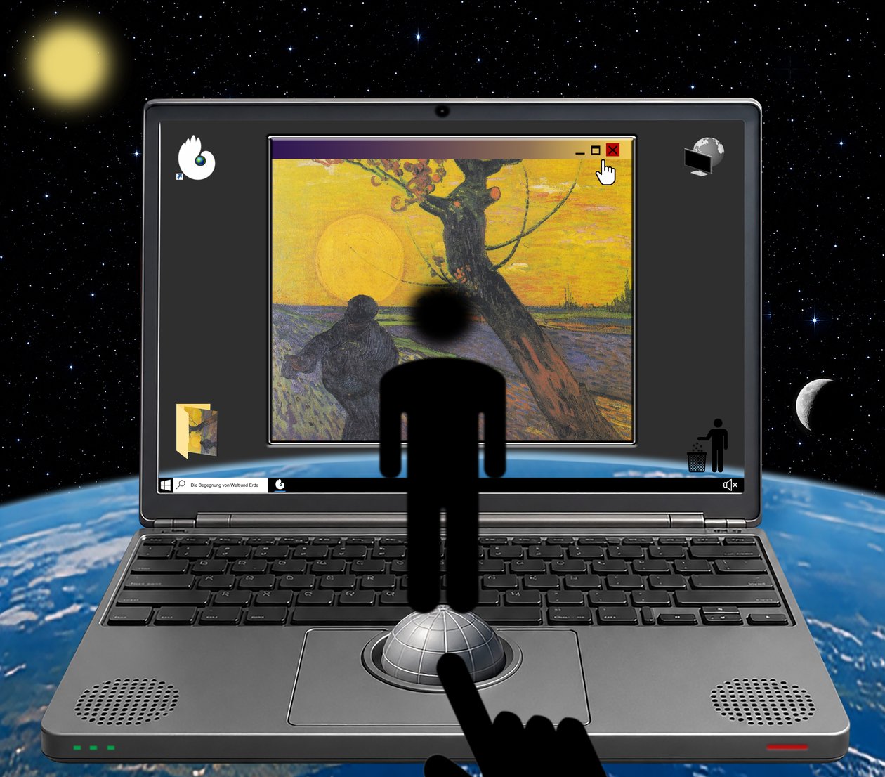 Die Begegnung von Welt und Erde (II) 作： 