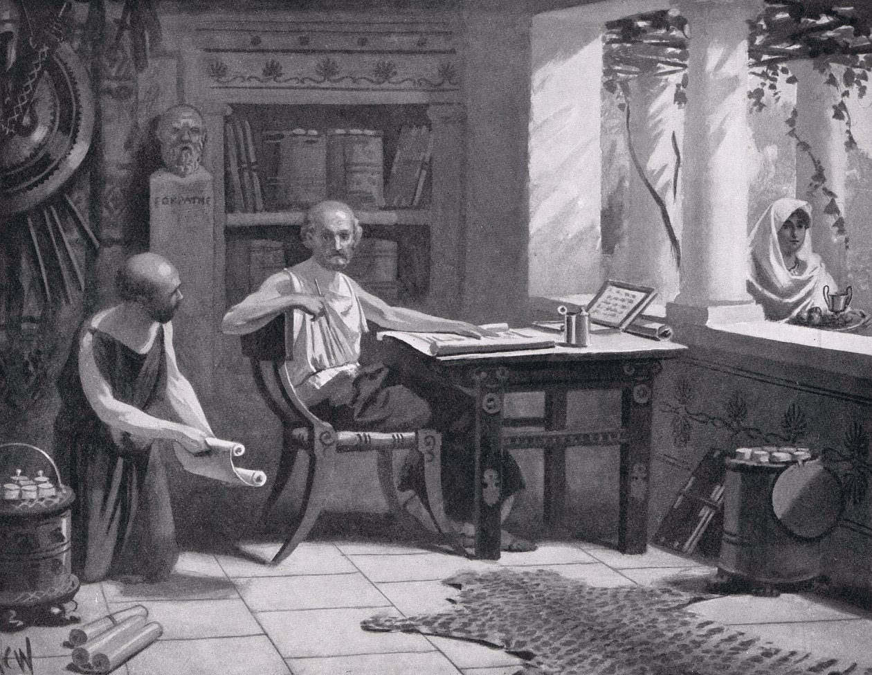 Xenophonが彼の歴史を口述する、「ハッチンソンの国家の歴史」、1915年からの実例 作： ACウェザーストーン