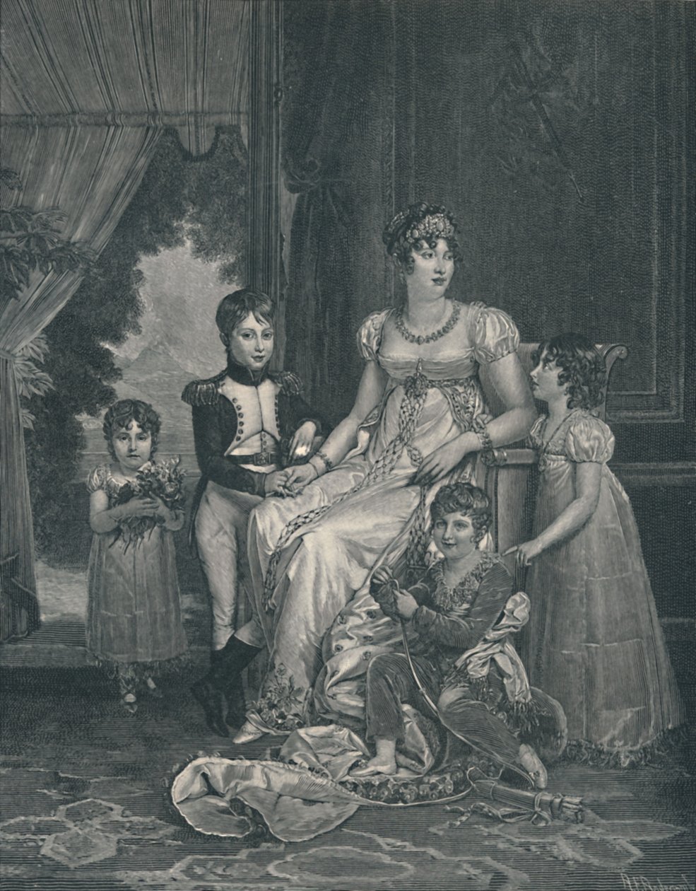 「マリー・アヌンシアード・キャロライン・ボナパルト」、c1810、1896 作： AEアンダーソン