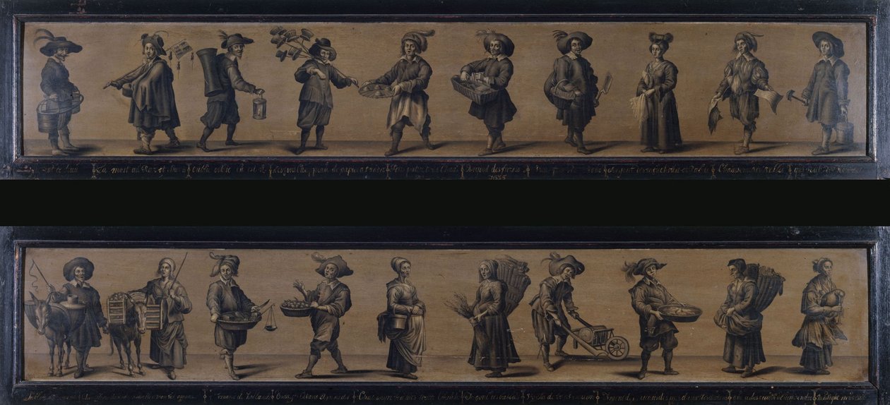 レ・クリス・ド・パリ、1634年（木・油彩） 作： A.ドイ
