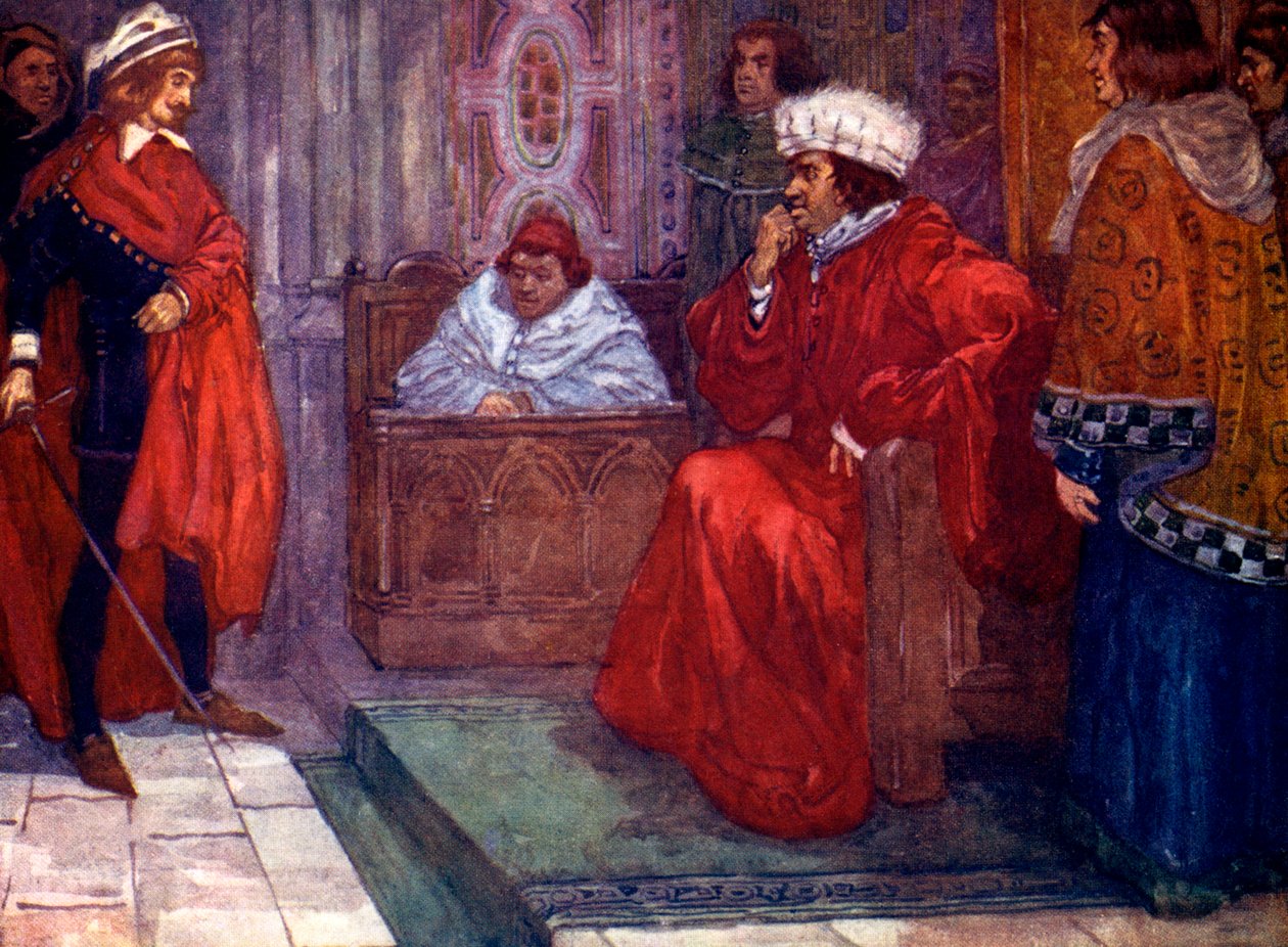 ...私はあなたを刑務所に送ります、ガスコイン裁判官、14世紀、1905年 作： フォレストとして