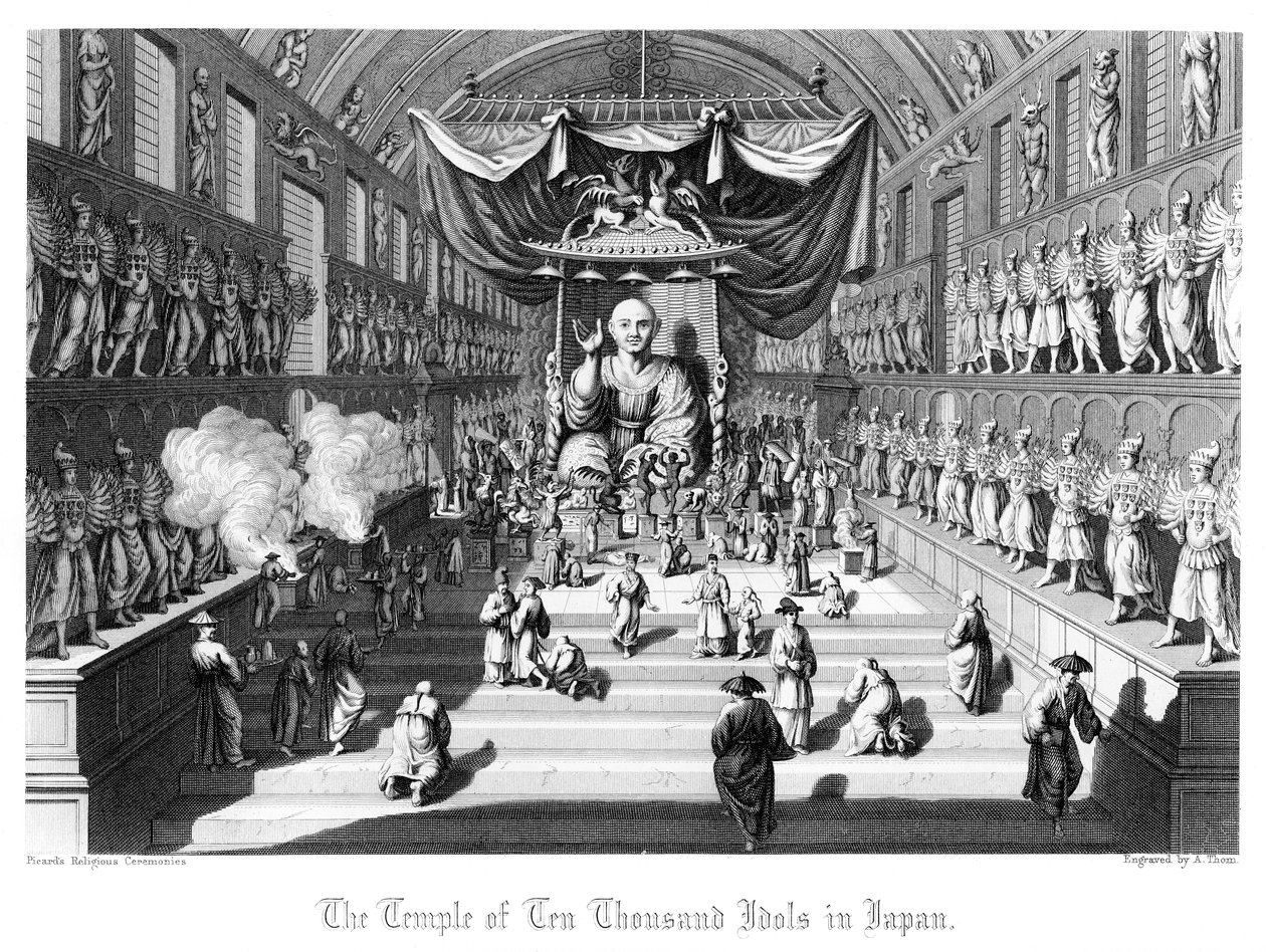 日本の万仏寺、c1860。 作： A.トム