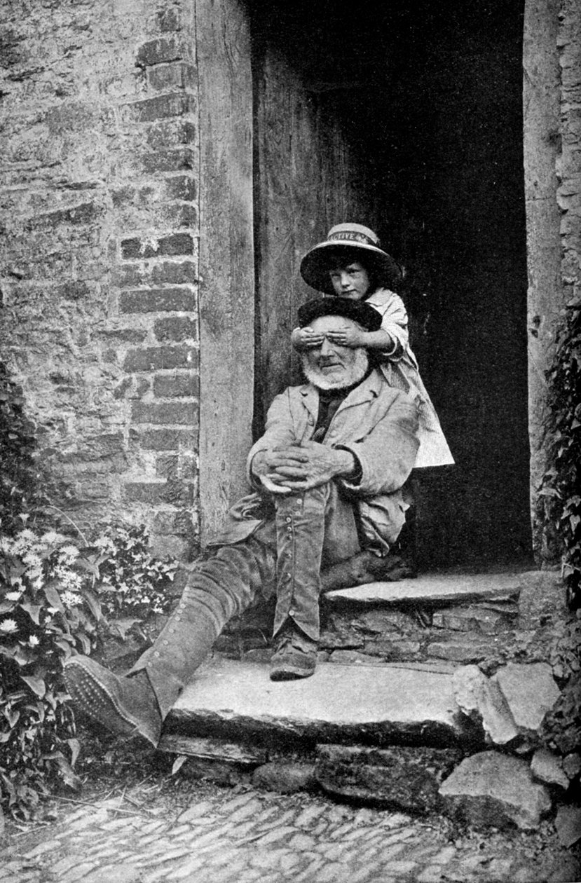 彼女の祖父、イングランド、c1922を持つ子供。 作： AWカトラー