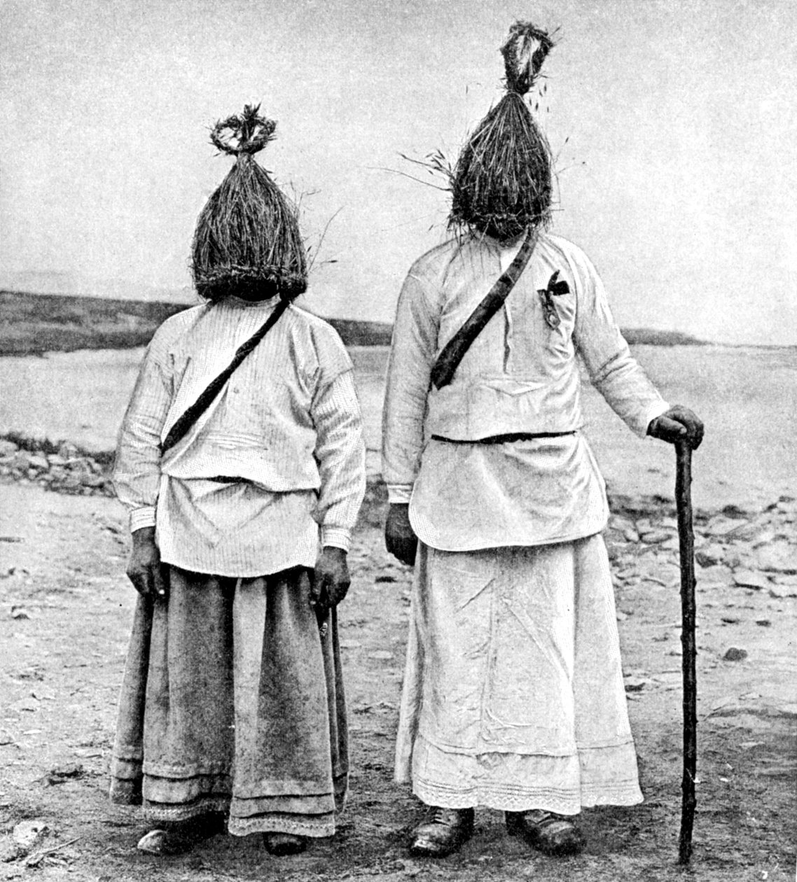 ストローボーイのペア、アイルランド、1922年。 作： AWカトラー