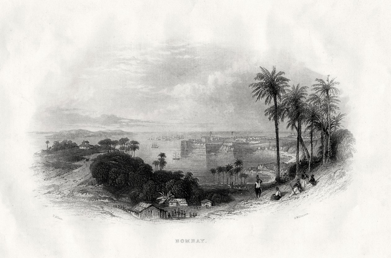 ボンベイ、インド、1860 作： A.ウィルモア