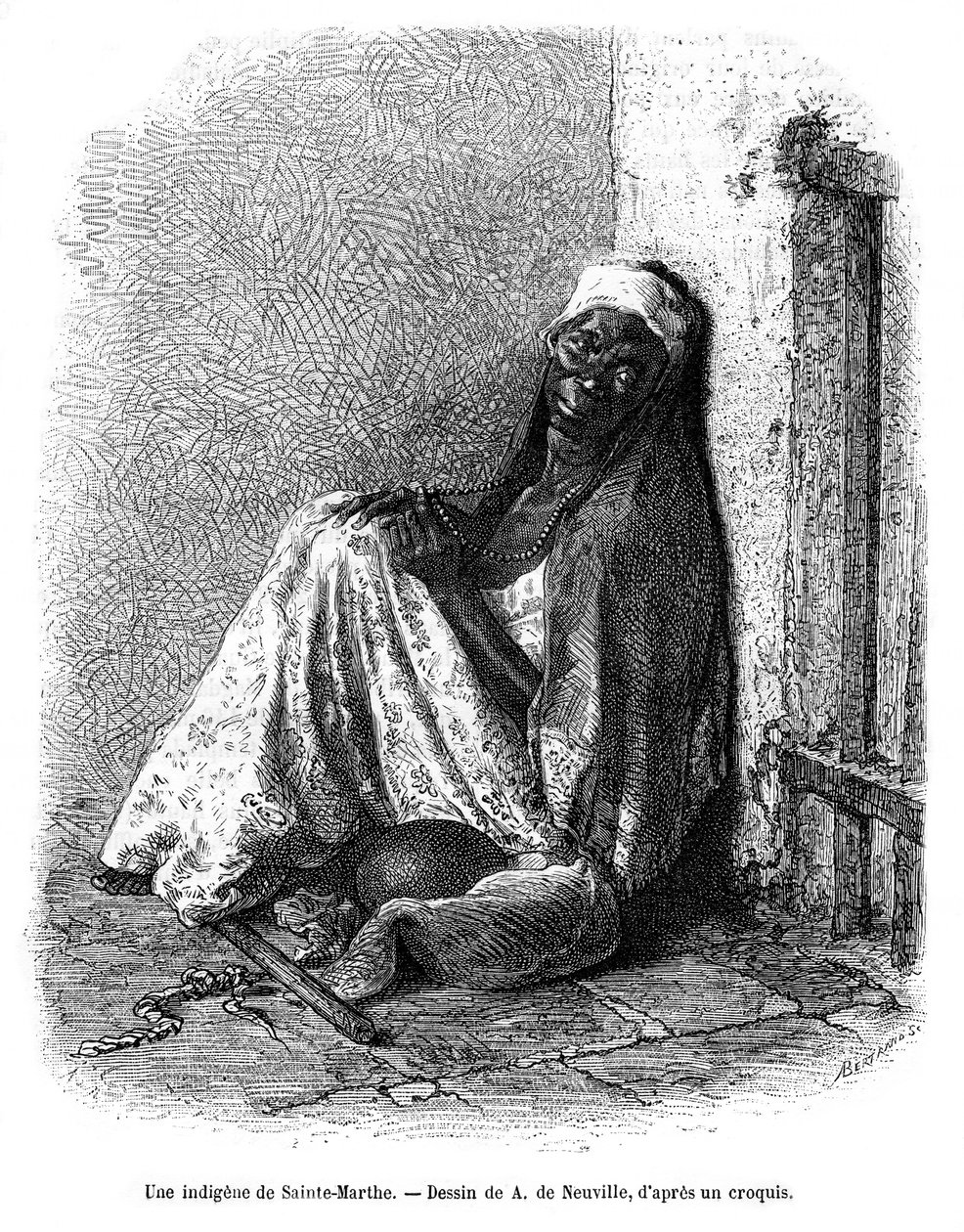 19世紀のコロンビア、サンタマルタの女性 作： A. de Neuville