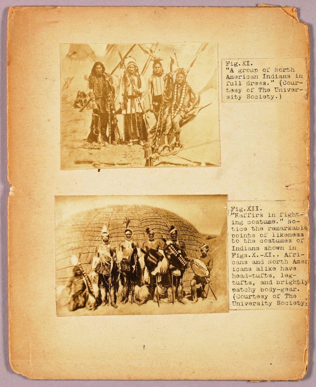 Fig. XI "Eine Gruppe nordamerikanischer Indianer in voller Tracht", Studienmappe für das Buch Tarnung im Tierreich 作： アボット・ハンダーソン・セイヤー