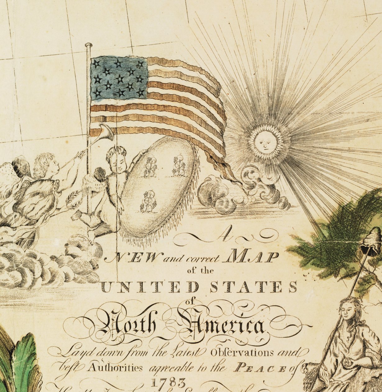 アメリカ初の全国地図、1784 作： アベルビューエル