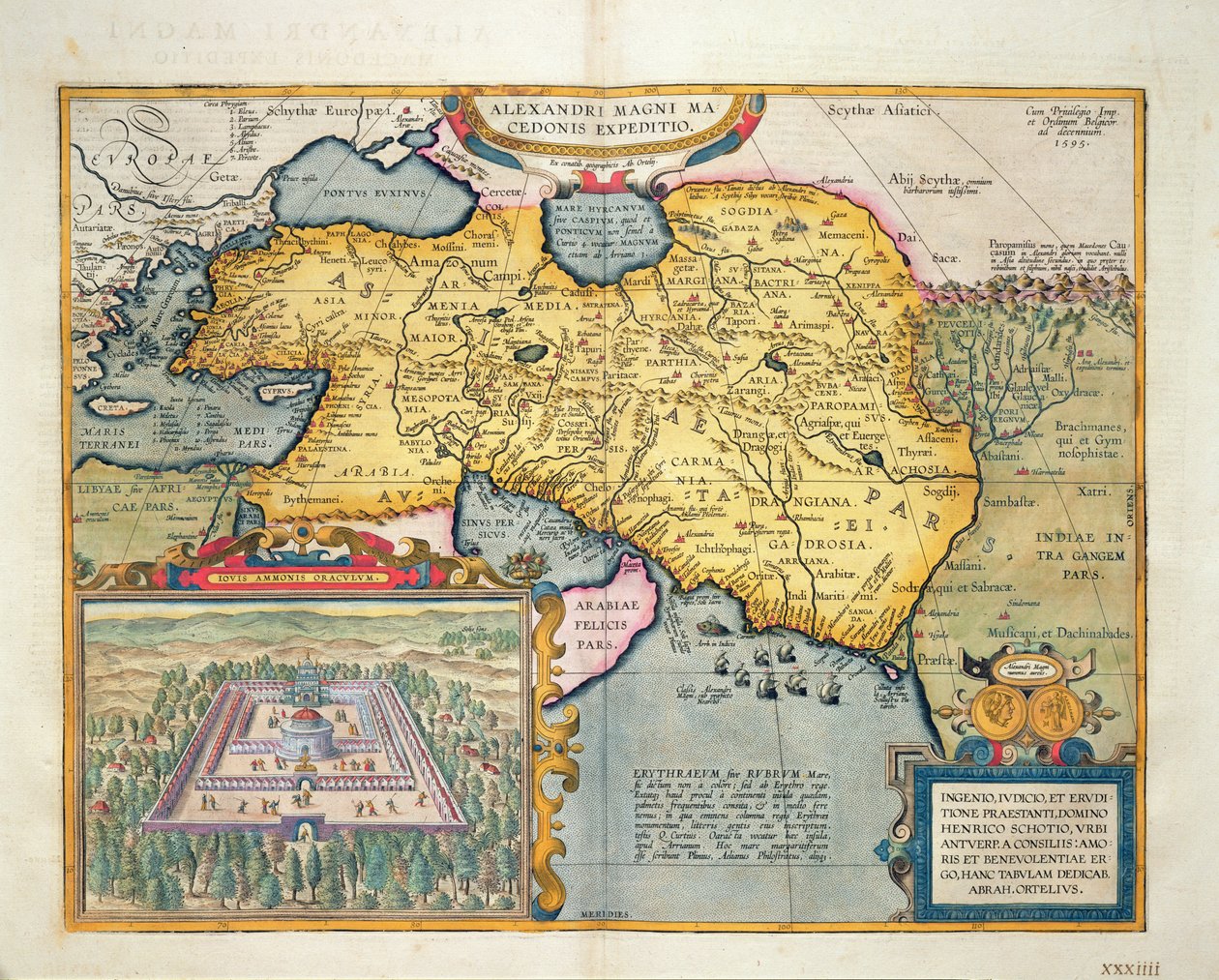アレキサンダー大王の遠征、「Theatrum Orbis Terrarum」、1603年 作： アブラハム・オルテリウス