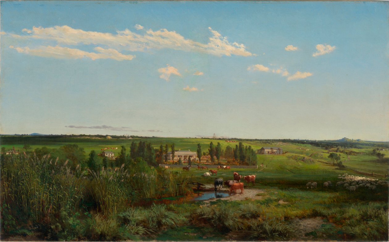 """Le domaine de Mount Fyans en Australie"" (Mount Fyans homestead) Peinture de Louis Buvelot (1814-1888) - 1869 - キャンバスに油彩 Dim 58,6x95,3 cm オーストラリア国立美術館、キャンベラ 作： アブラハムルイビュベロ