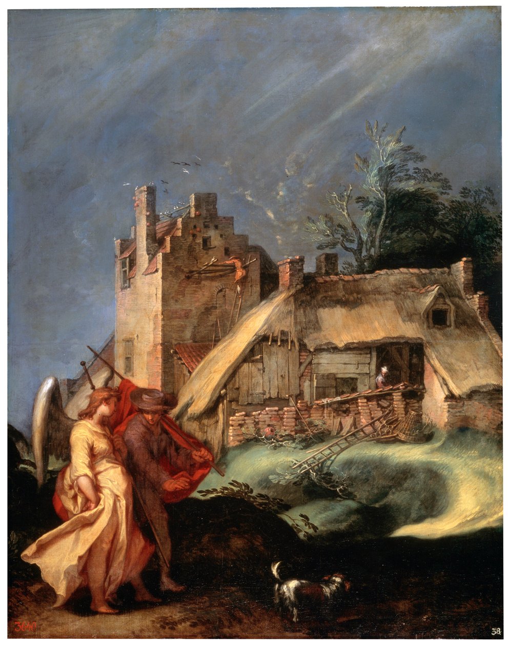 トビアスと天使のいる風景、c1610-c1615 作： アブラハムブロマート