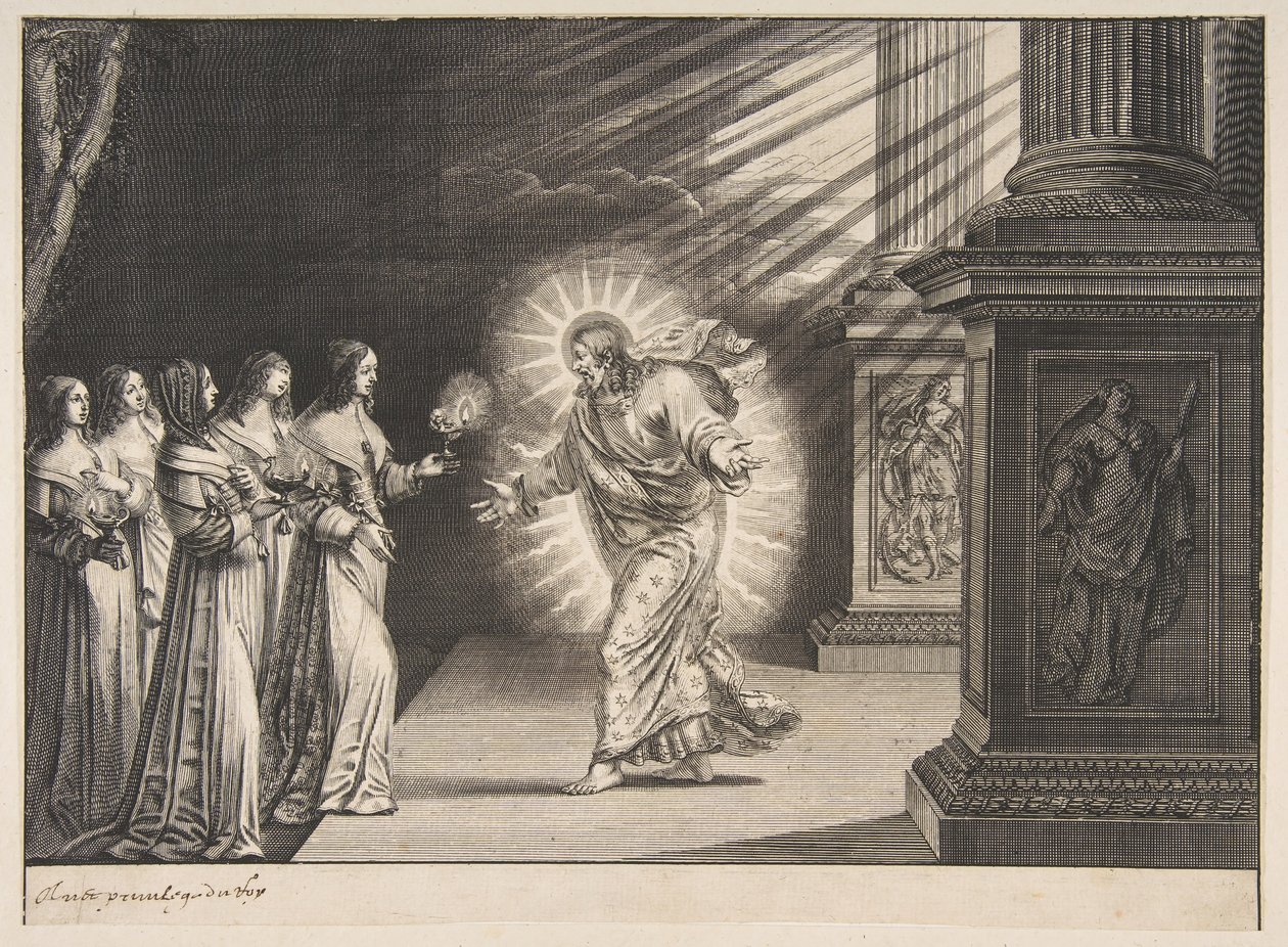 キリストの前の賢い処女、ca。 1635年。 作： アブラハム・ボス