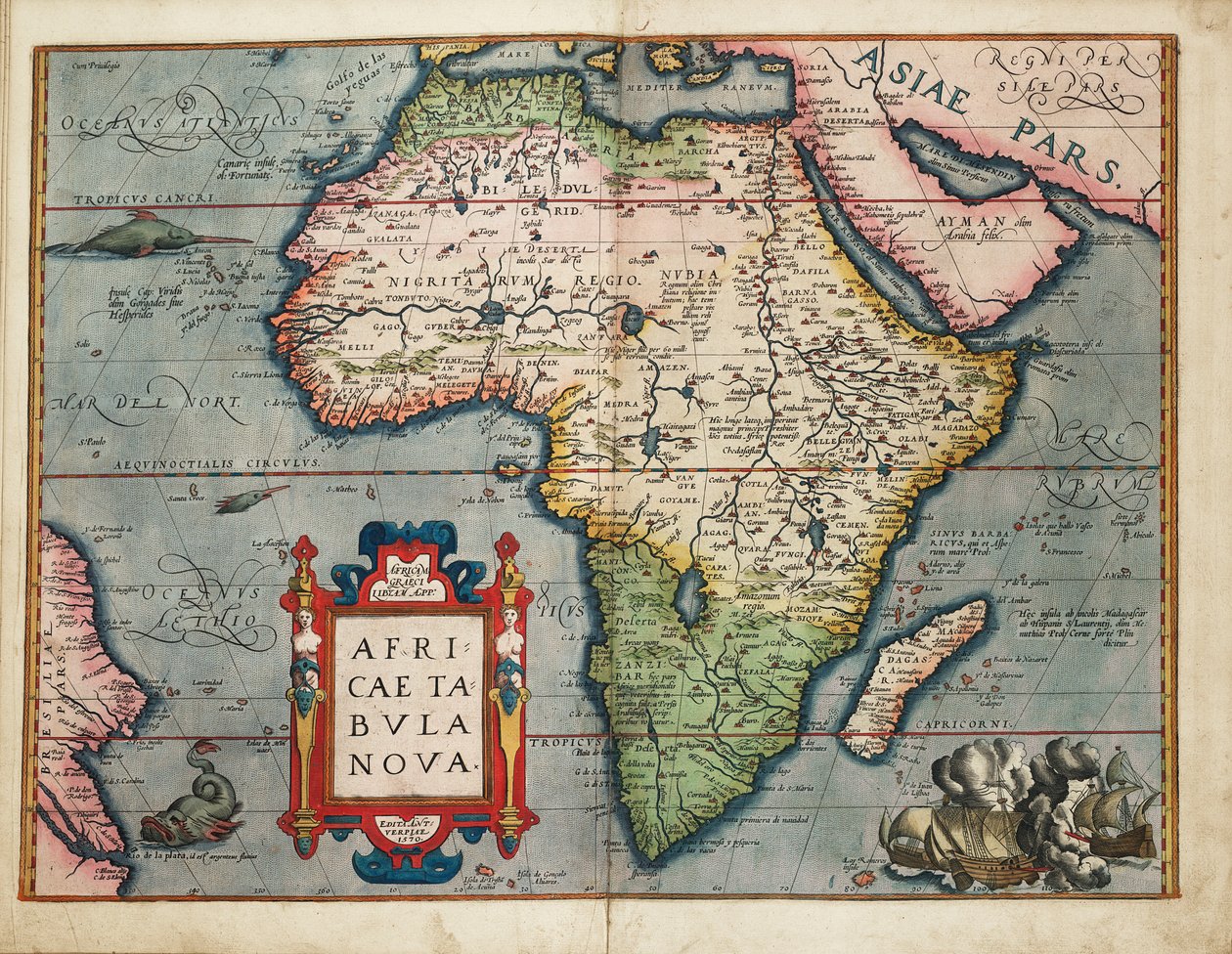 アフリカの新しい地図 作： アブラハム・オルテリウス