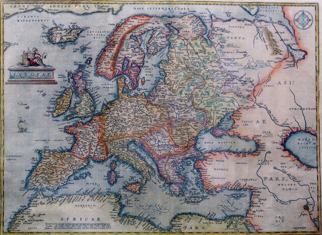 アブラハム・オルテリウス ヨーロッパ地図 作： アブラハム・オルテリウス