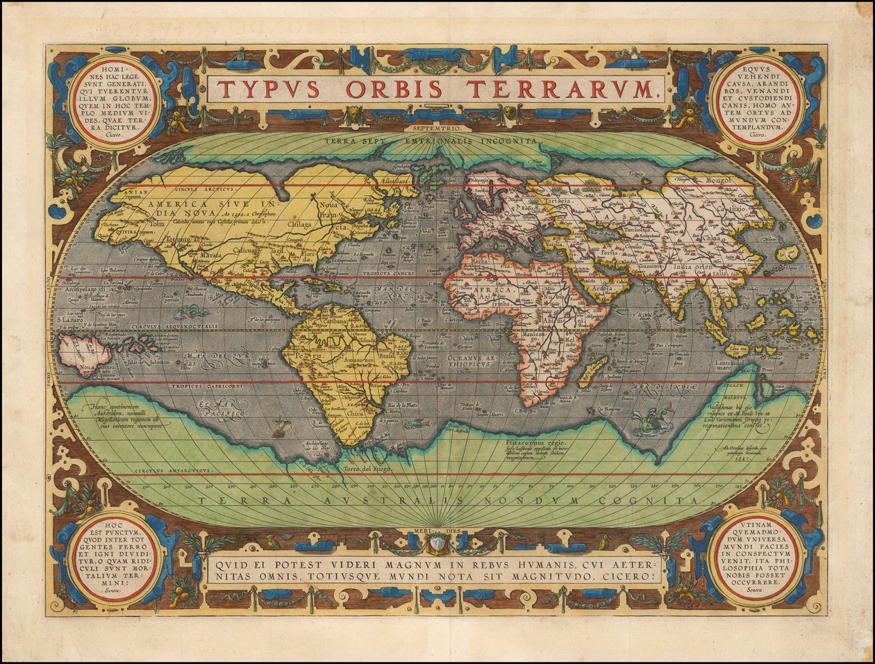 アブラハム・オルテリウス Typus Orbis Terrarum 出版 アントワープ 1598年 作： アブラハム・オルテリウス