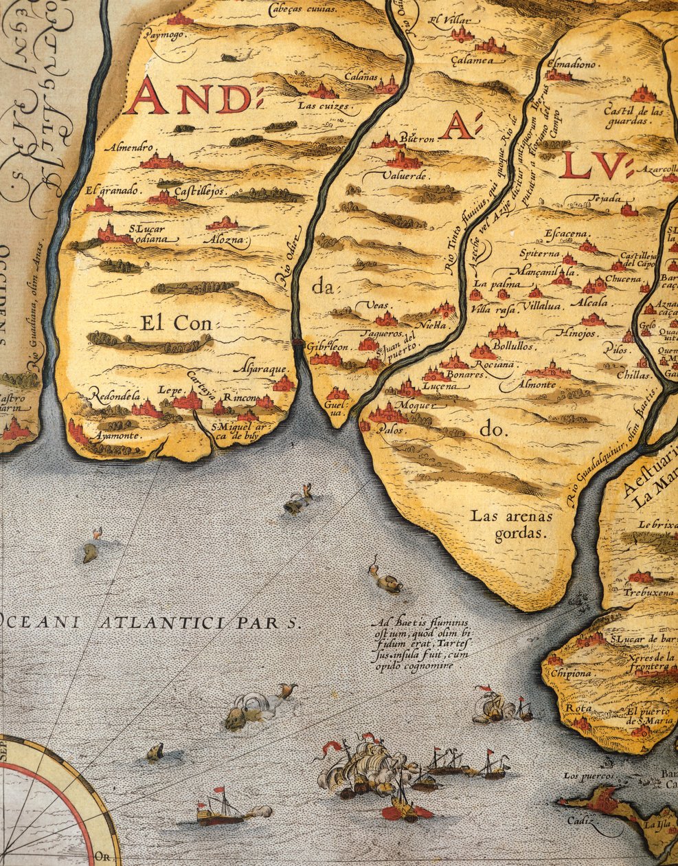 アブラハム・オルテリウス（1528-1598）の「パロスの港」、プレート 作： アブラハム・オルテリウス