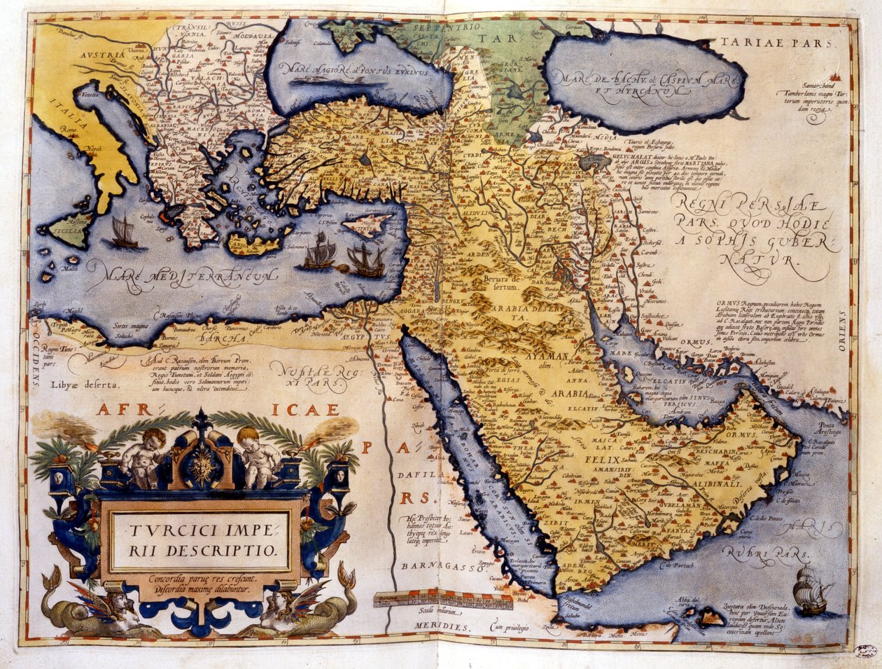 1588年のオスマン帝国。アブラム・オルテリウスのアトラス。