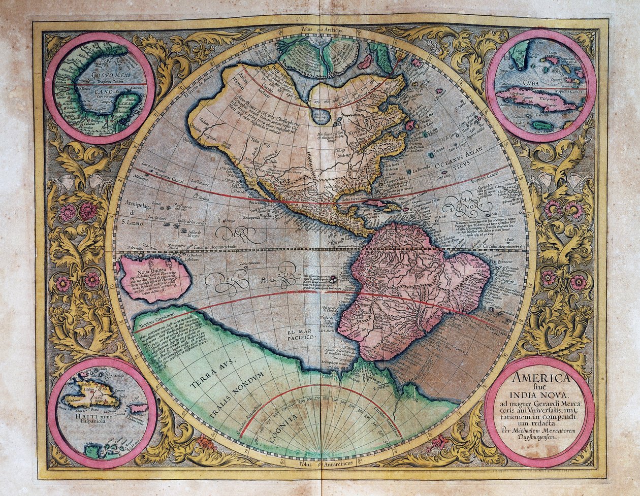 アブラハム・オルテリウス（1527-1598）の世界地図 作： アブラハム・オルテリウス