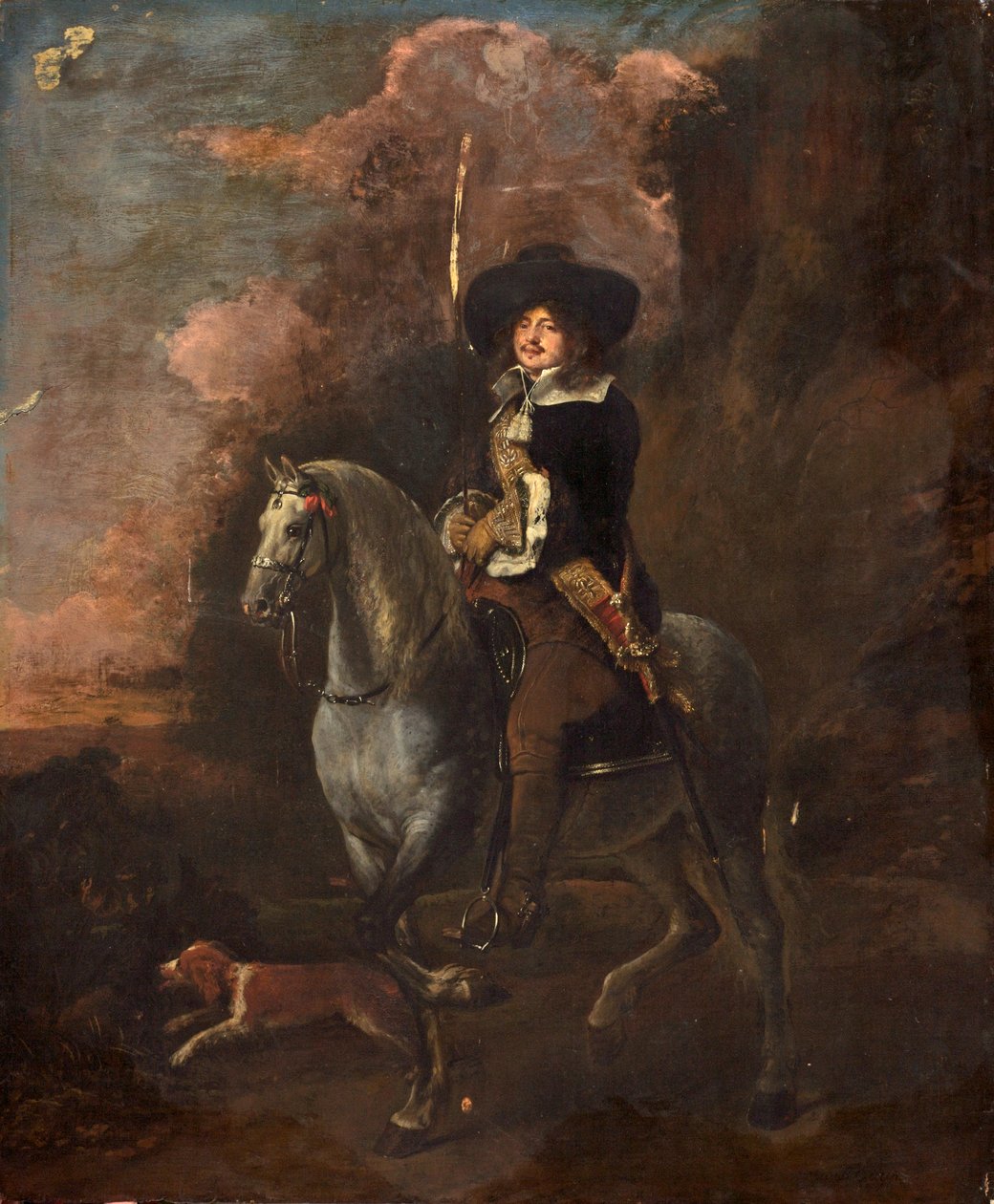 灰色の馬の騎兵、1660年頃 作： アブラハム・ピーテルズ。ヴァン・カラレ