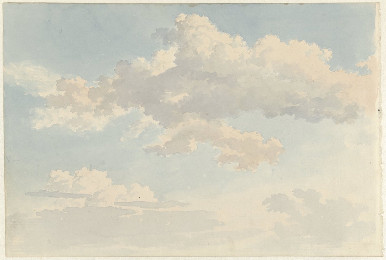 青い空を背景に雲 作： アブラハム・ティーリンク