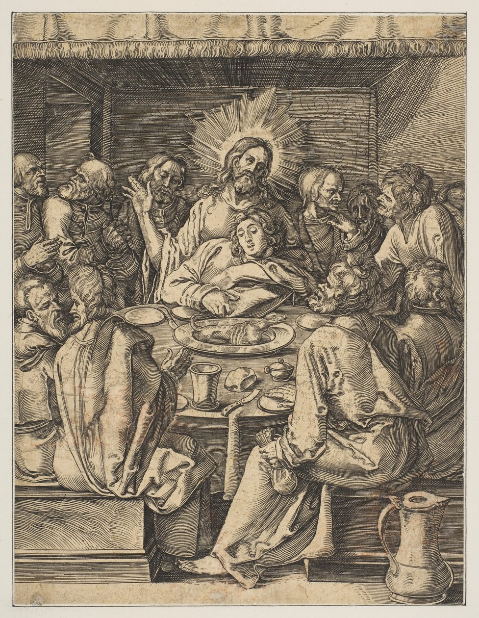 The Last Supper, from The Small Passion copy.nd. 作： アブラハム・ウェスベルゲ